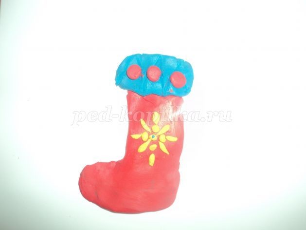 Дед Мороз из пластилина: часть 2