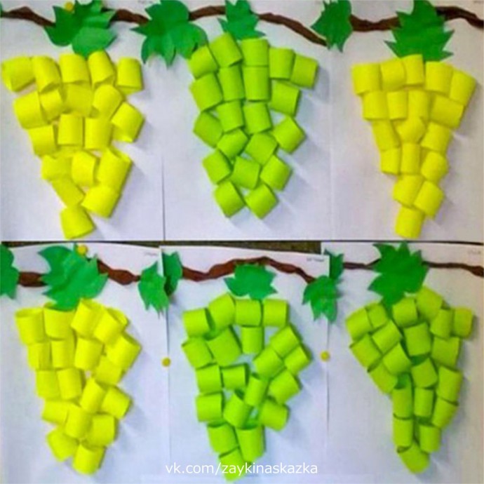 Виноград: объёмная аппликация Виноград: объёмная аппликация