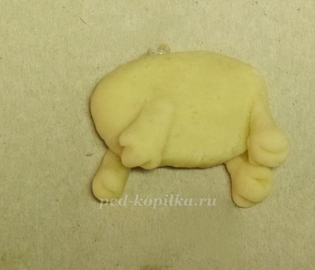 Котик из соленого теста