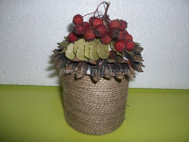 Настольная композиция из природного материала детскими руками: мастер-класс, часть 3