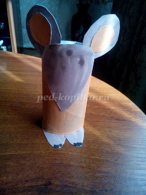 Мышка из рулона туалетной бумаги своими руками Мышка из рулона туалетной бумаги своими руками