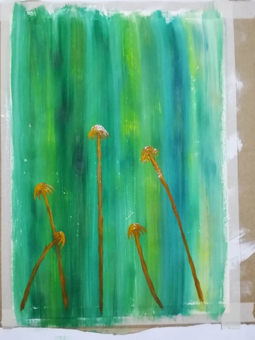 Рисуем одуванчики