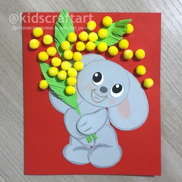 Зайка с мимозой Зайка с мимозой