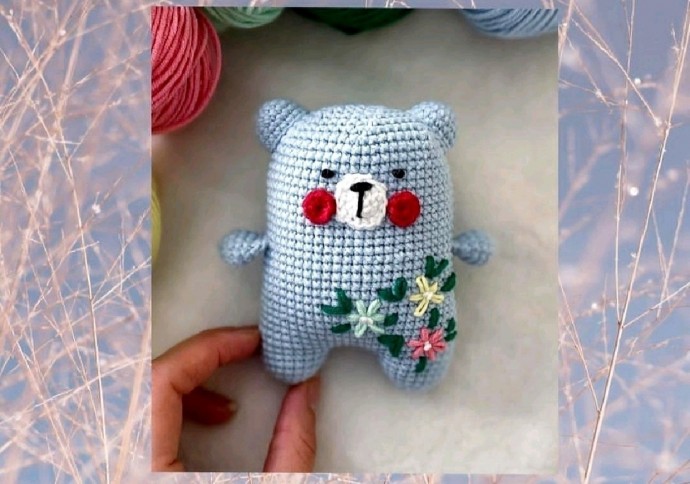 Мишка из пряжи Мишка из пряжи