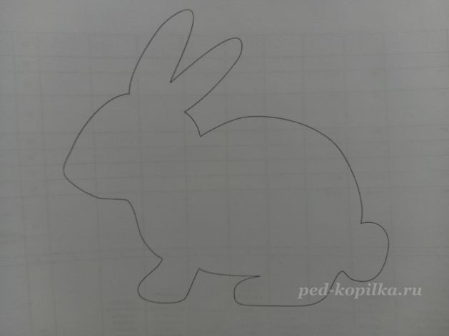 Аппликация из вербы "Кролик"