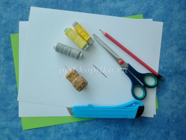 Открытка "Веточка вербы" в технике изонить: часть 1 Открытка "Веточка вербы" в технике изонить: часть 1