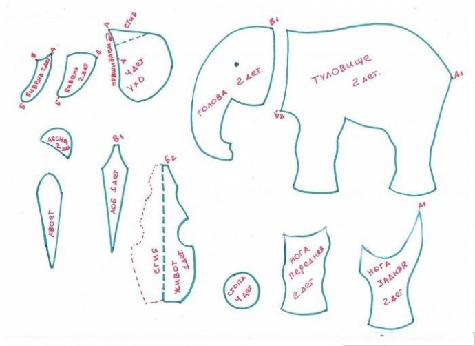 ​Шьём с детками слоников