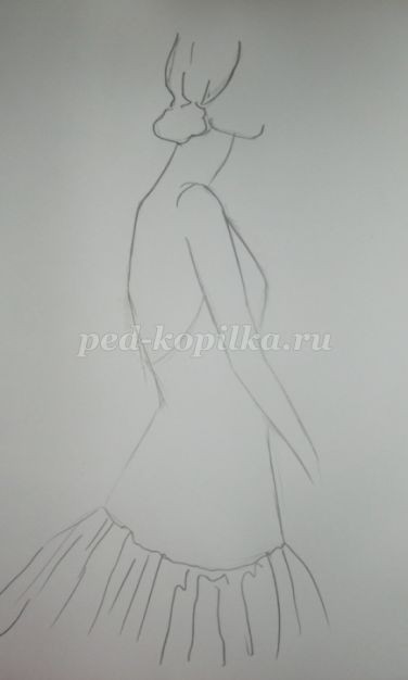 Акварельная зарисовка с пайетками