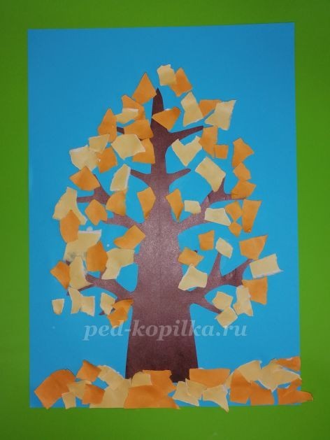 Дерево из цветной бумаги Дерево из цветной бумаги