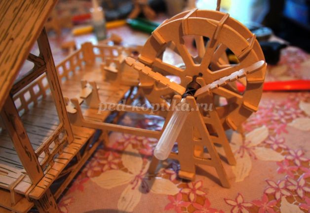 Действующая миниатюра "Весенний пейзаж": мастер-класс, часть 2