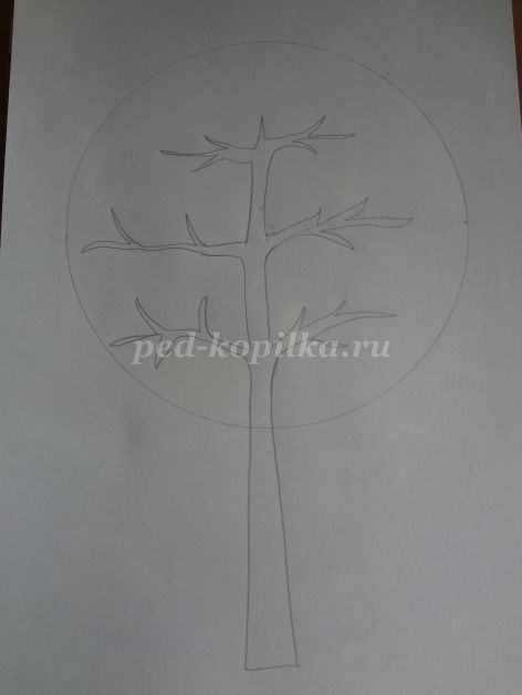 Осенняя аппликация из цветной бумаги: часть 1