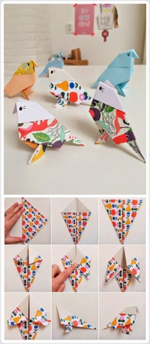 Птички-очаровашки в технике оригами