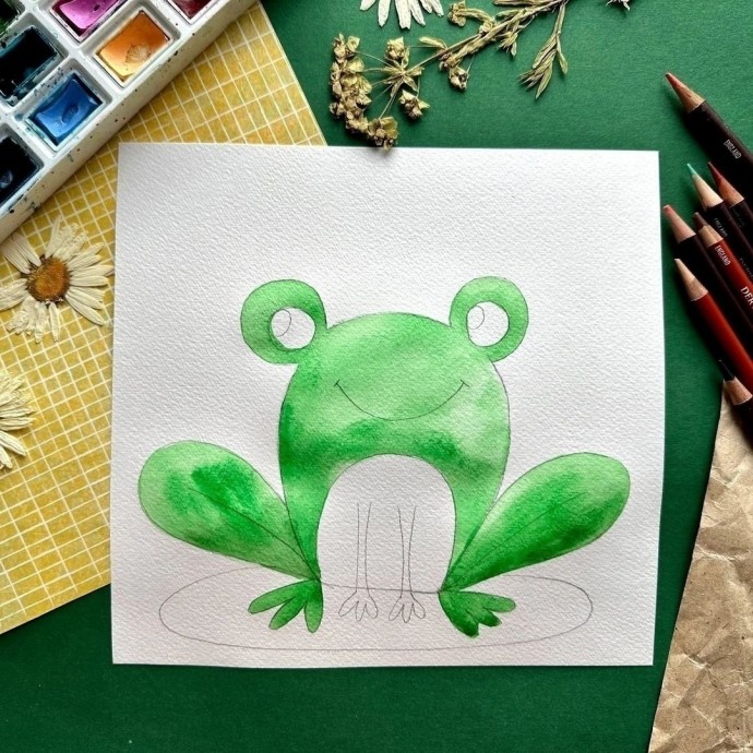 Рисуем лягушонка Рисуем лягушонка