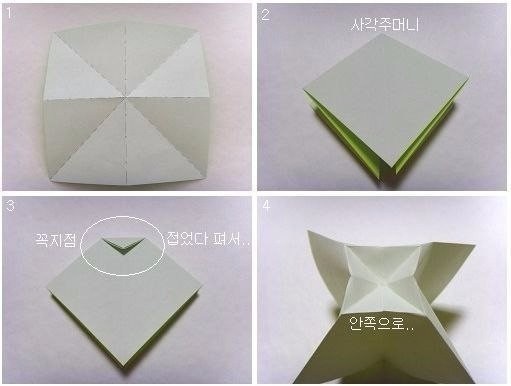 Бантик оригами для открытки или подарочной упаковки