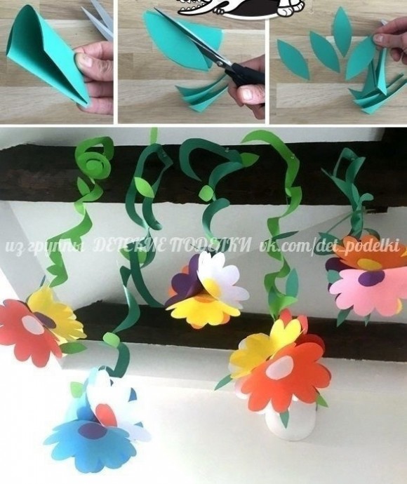 Спиральная цветочная гирлянда