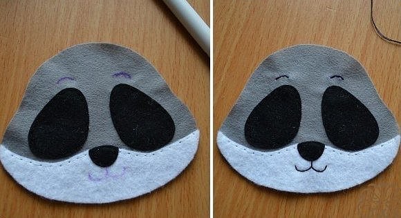 Енот из фетра
