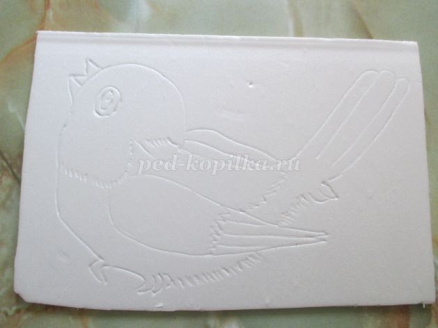 Синица из потолочной плитки детскими руками: мастер-класс, часть 1 Синица из потолочной плитки детскими руками: мастер-класс, часть 1