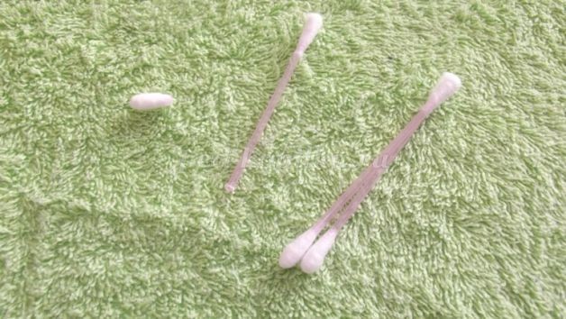 ​Цветочки из ватных палочек