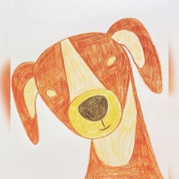 Рисуем пёсика с висящими ушками Рисуем пёсика с висящими ушками