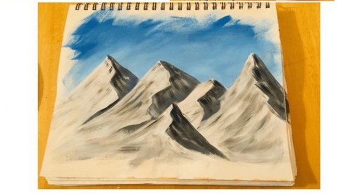 ​Учим детей рисовать горы