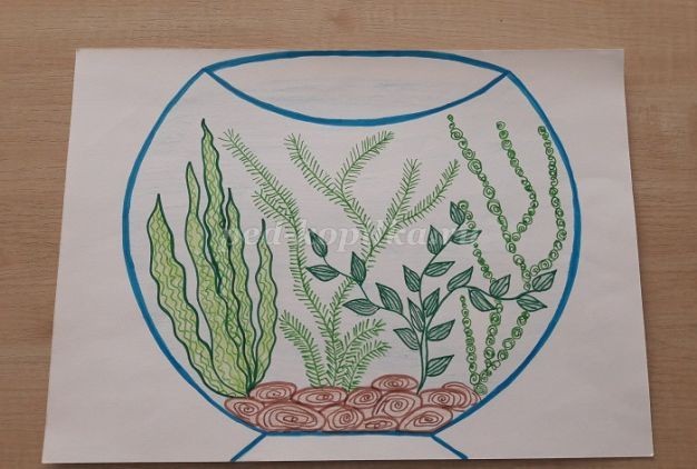 Аквариум из соленого теста Аквариум из соленого теста