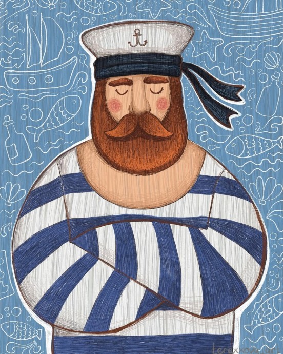 ​Рисуем моряка