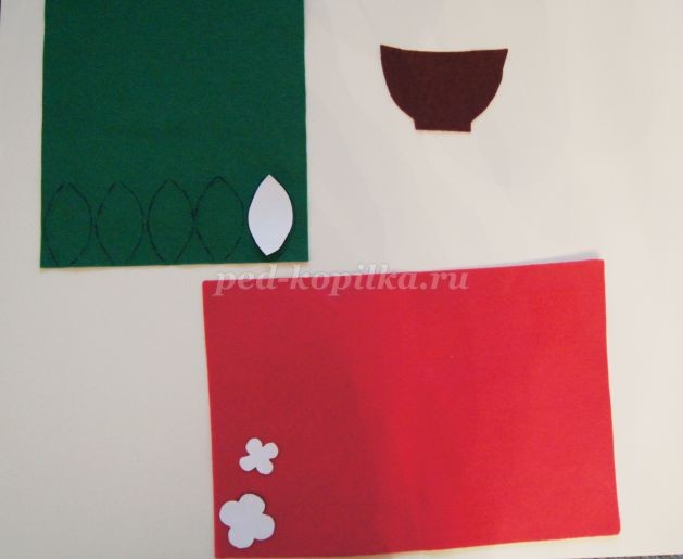 Фиалки из ткани Фиалки из ткани