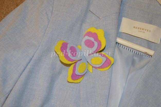 Бабочка из фетра детскими руками: мастер-класс, часть 2 Бабочка из фетра детскими руками: мастер-класс, часть 2