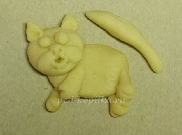 Котик из соленого теста