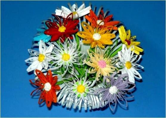 Объёмные цветы в технике квиллинг: часть 3