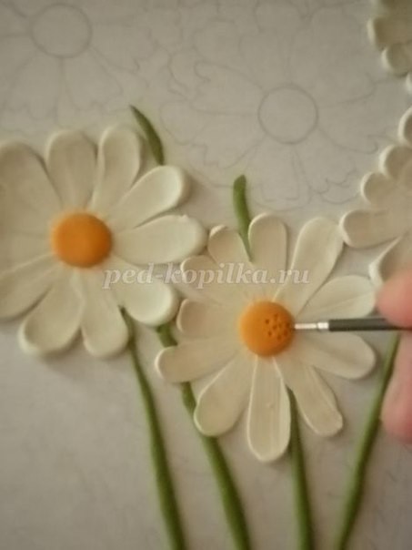 ​Цветы в технике пластилинографии