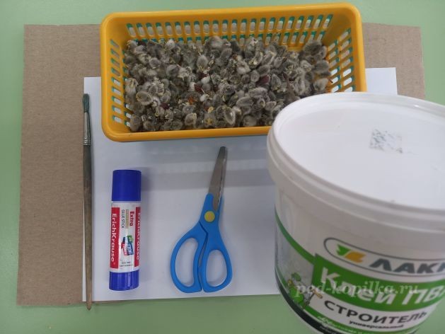 Аппликация из вербы "Кролик"