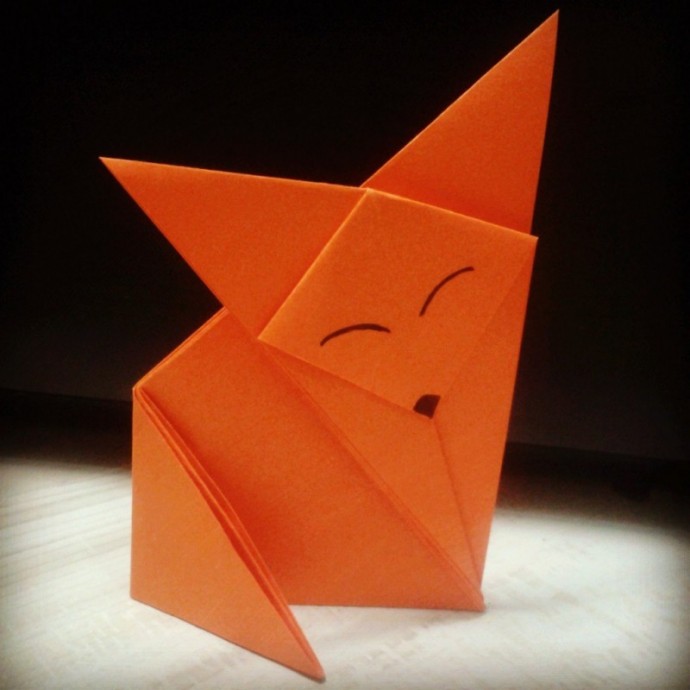 ​Оригами-лисичка