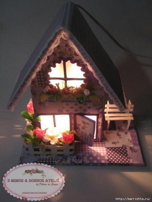 Бумажный кукольный домик Бумажный кукольный домик