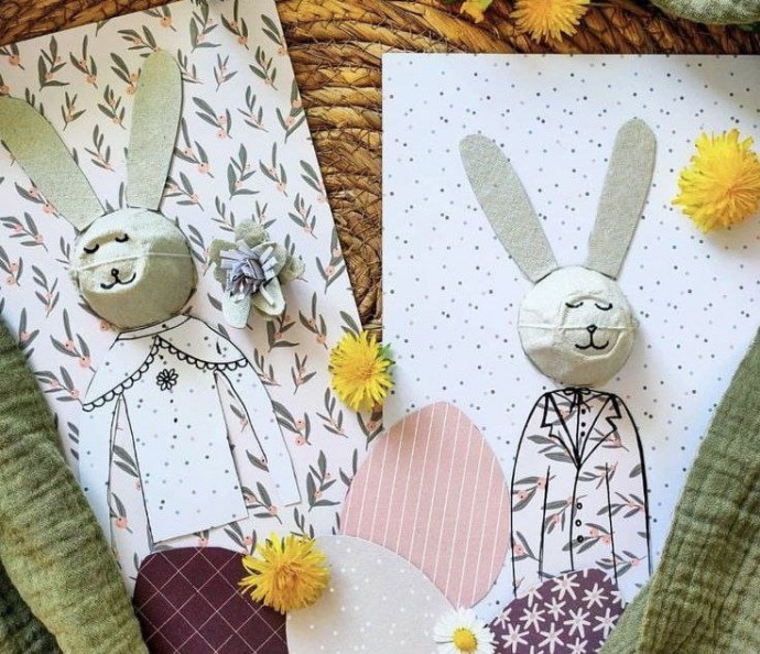 Мордочки животных из яичных лотков