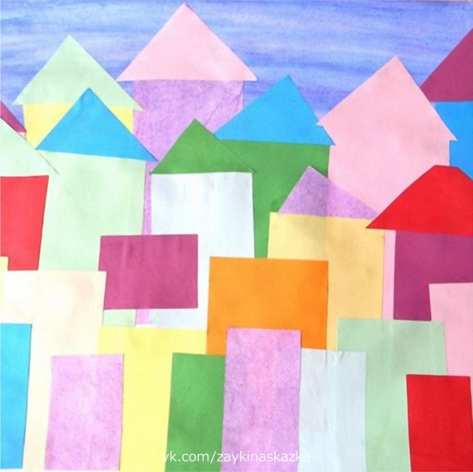 Городок с тесно стоящими домиками Городок с тесно стоящими домиками