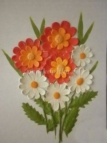 ​Яркий букет из пластилина