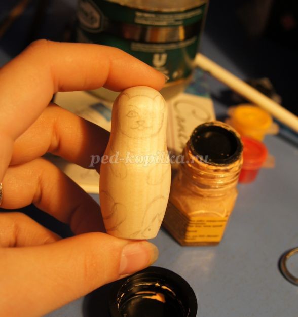 Роспись матрешек по сказке "Репка": мастер-класс, часть 1