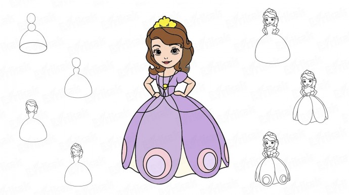 Как нарисовать принцессу