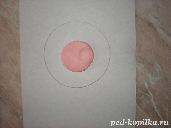 ​Рисование свинки пластилином