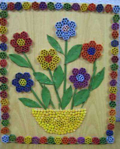 Аппликации из макарон