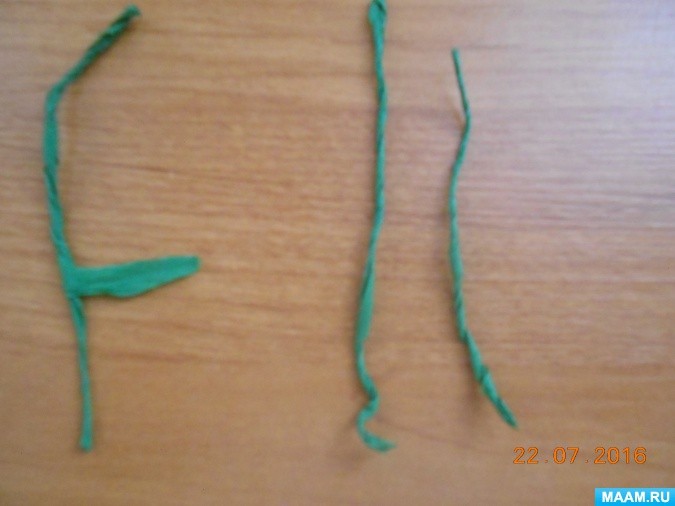 Летний букетик с цветами из жгутиков