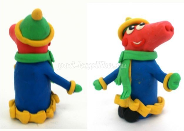 ​Свинка Пеппа из пластилина