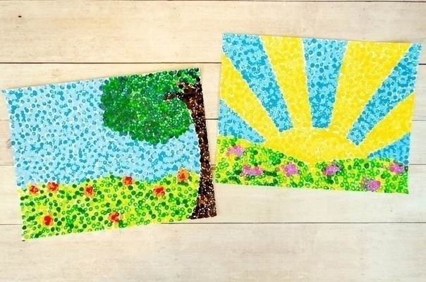 Луг ватными палочками Луг ватными палочками