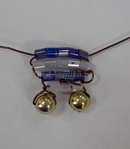 Плетение фигурки совёнка из стекляруса и пайеток Плетение фигурки совёнка из стекляруса и пайеток