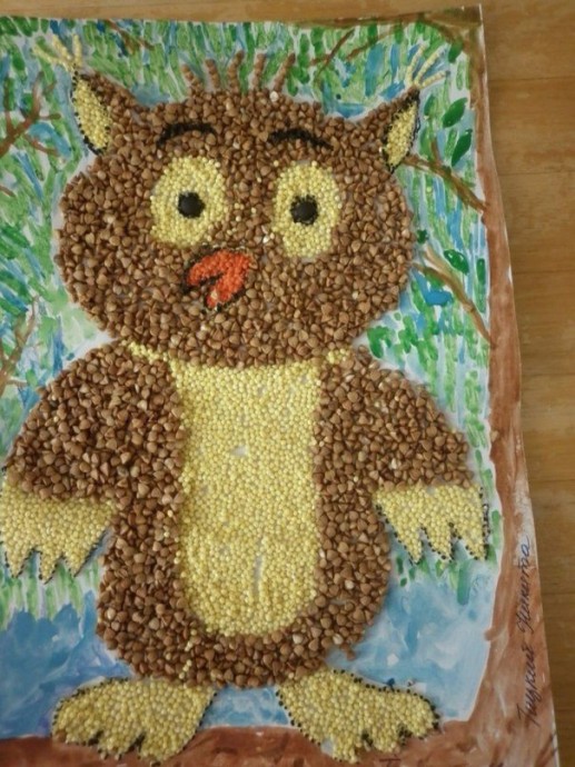 Идеи поделок из круп