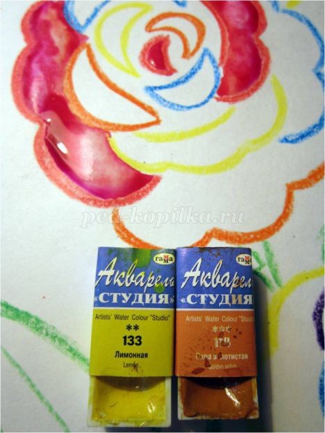 Рисование цветов акварелью "Радужные розы": мастер-класс, часть 3 Рисование цветов акварелью "Радужные розы": мастер-класс, часть 3