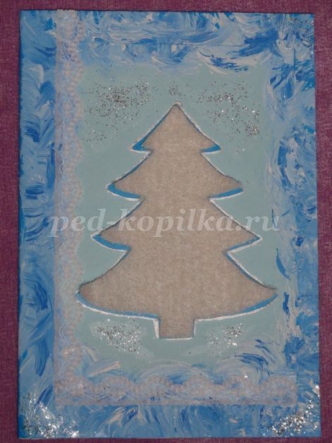 Красивая новогодняя открытка: часть 2