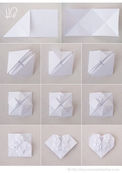 ​Сердце-оригами