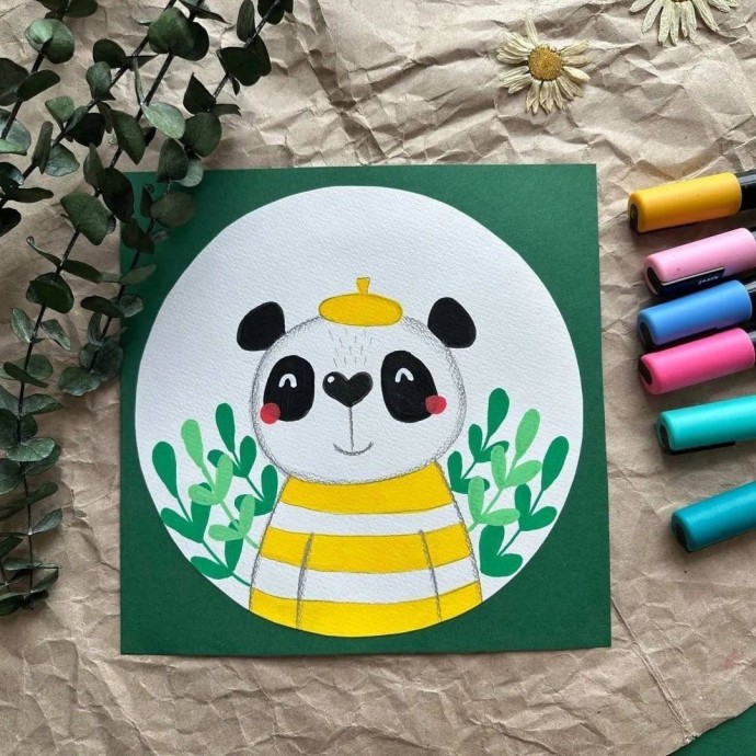 Рисуем озорного малыша панду Рисуем озорного малыша панду